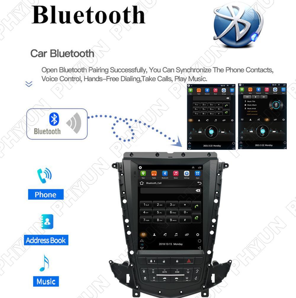 9.7'' Vertical Stereo Radio Android 11 GPS Head Unit For Cadillac SRX 2009-2012