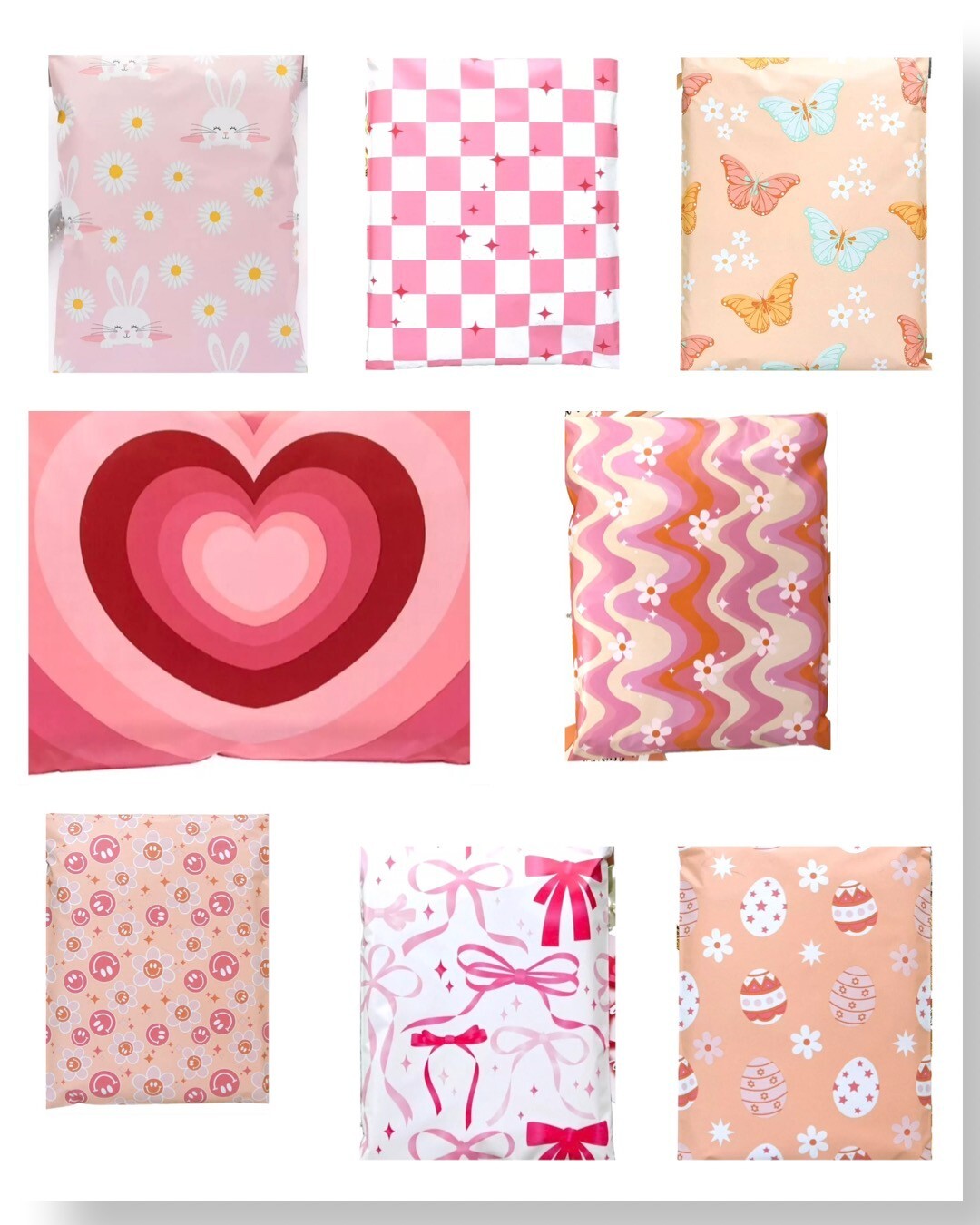 Spring Poly Mailers Plastic Envelopes Shipping Bags Custom #SmileMail® Brand