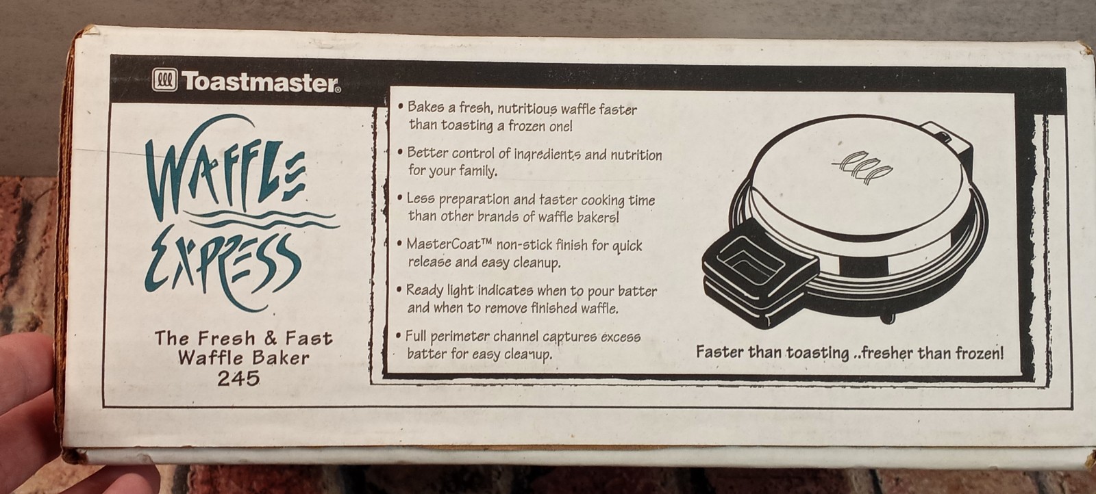 Vintage Toastmaster Waffle Express #245 Waffle Baker Factory Sealed NOS