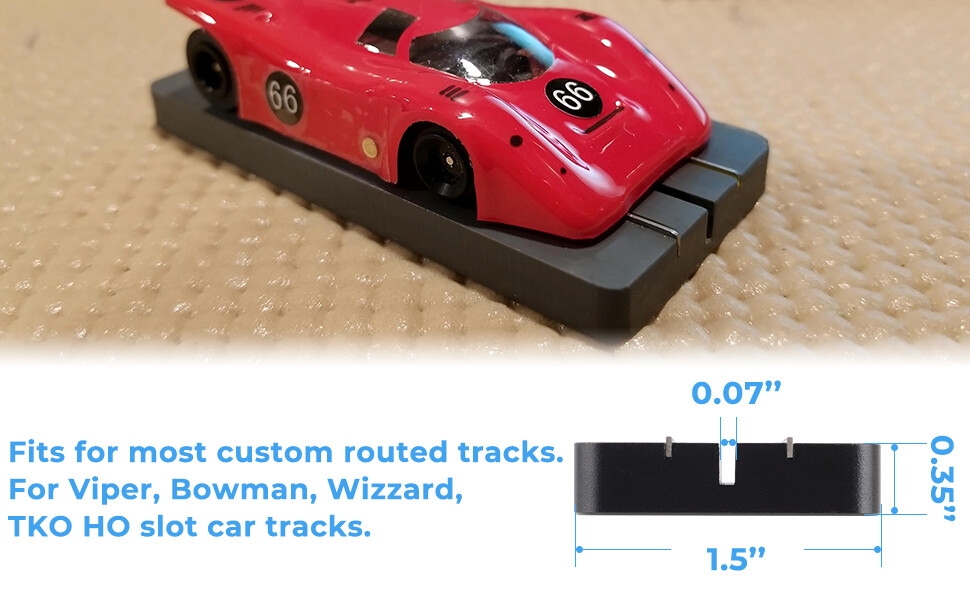 For Viper Bowman Wizzard HO Slot Car Chassis Setup Block Tool Aluminum US STOCK