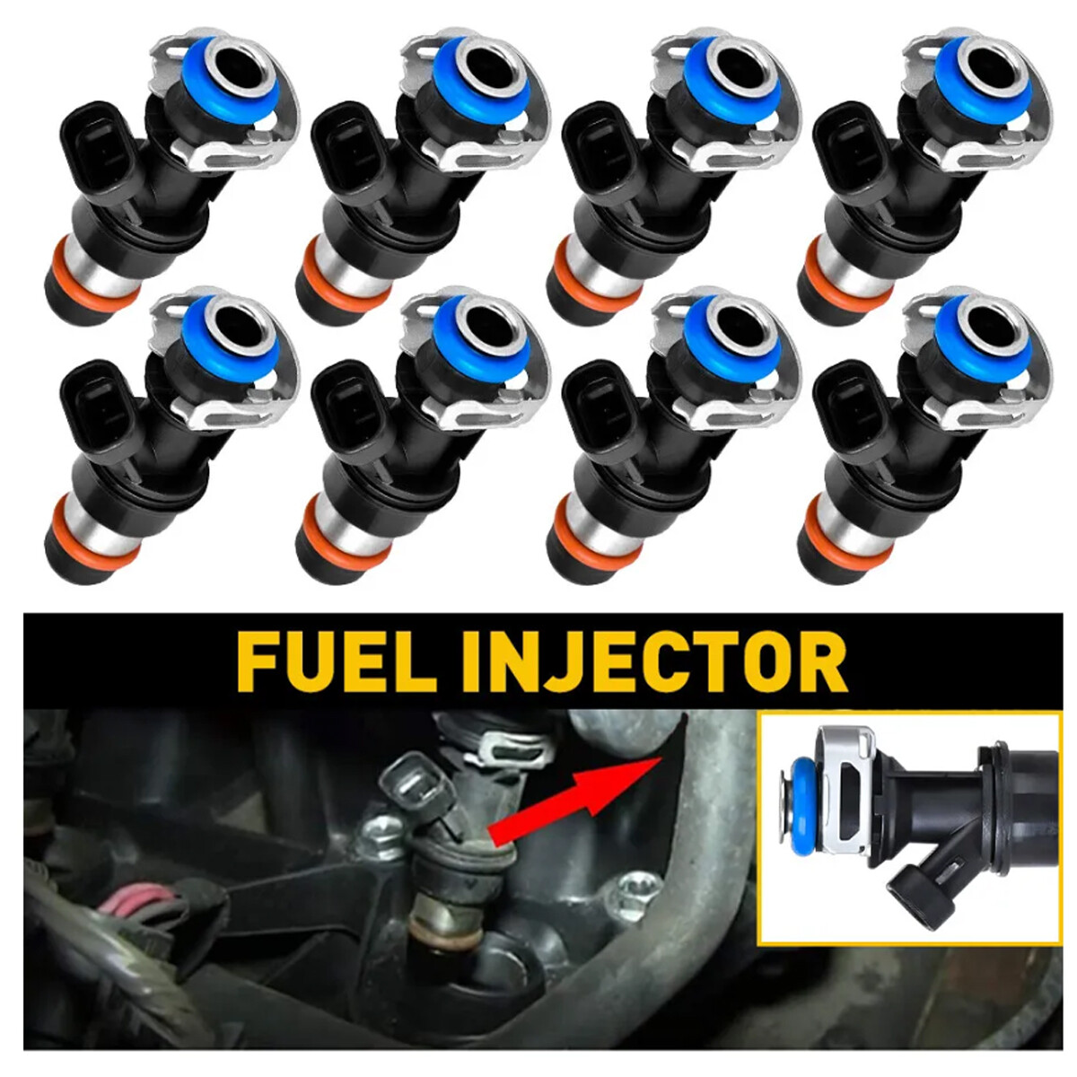 8x Genuine 25317628 Fuel Injectors For ACDelco GMC Chevrolet 4.8L 5.3L 6.0L