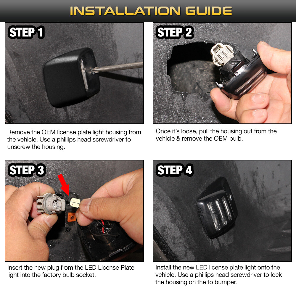 [EXCLUSIVE RED OLED TUBE] Full LED License Plate Light For 05-15 Tacoma/Tundra