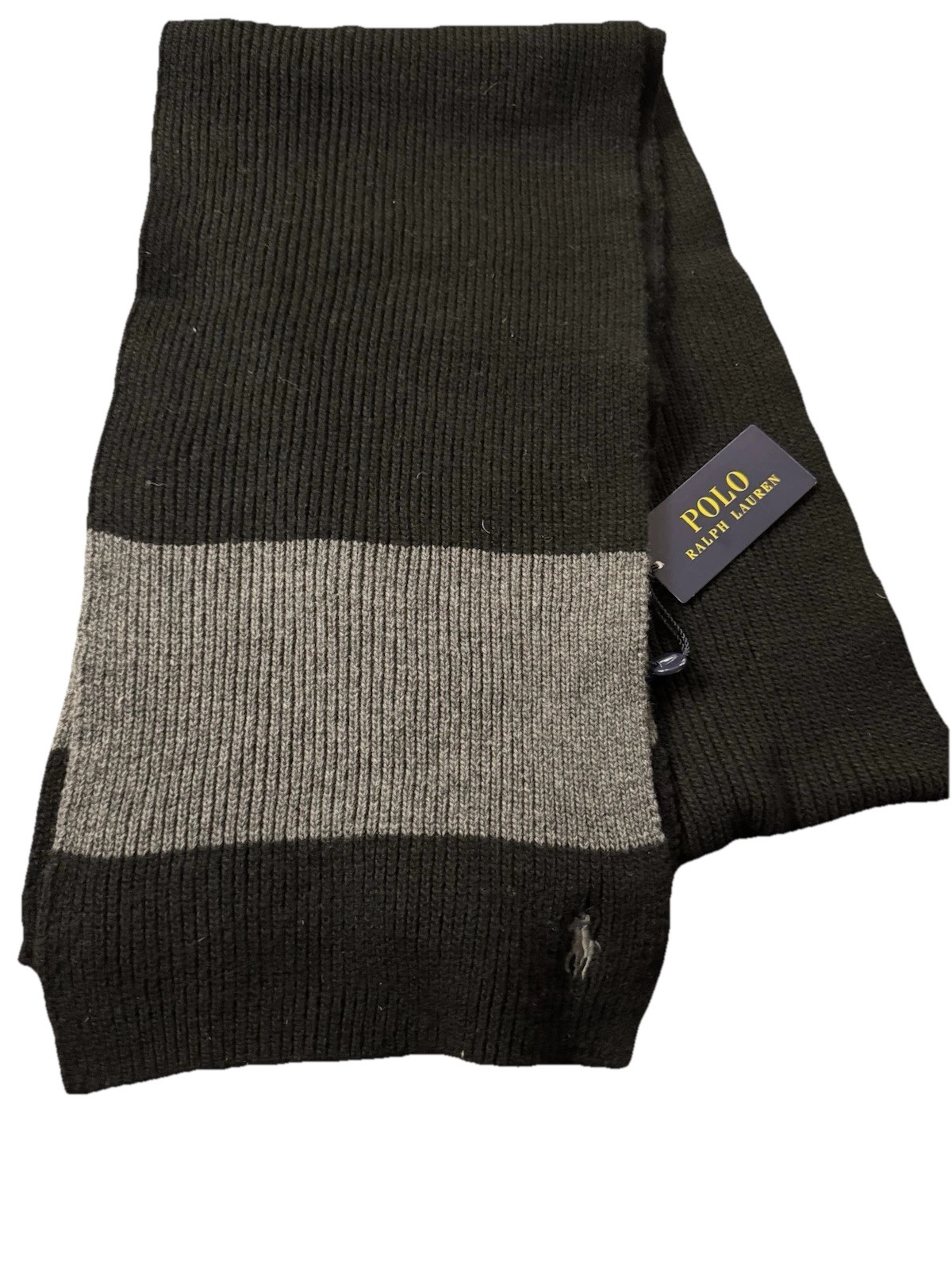 POLO RALPH LAUREN Mens Rugby Stripe Wool Blend Scarf 10x70