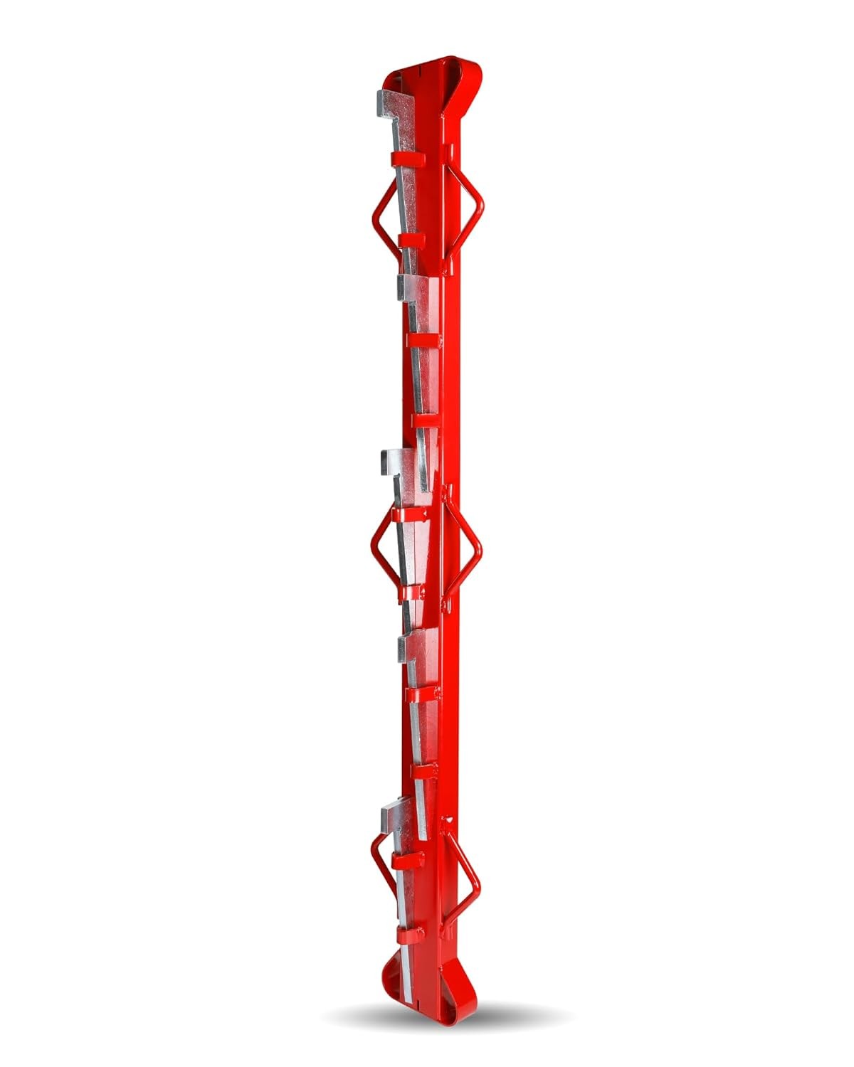 4Ft Woven Wire Fence Stretcher Bar with 5 Wedges, Red Fence Stretcher Tool Steel