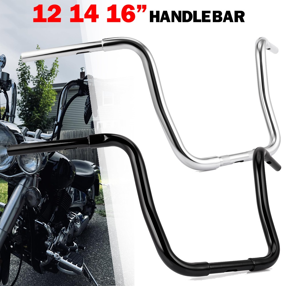 12" 14" 16" 18" Rise Ape Hanger Handlebars For Harley Softail Dyna Sportster XL