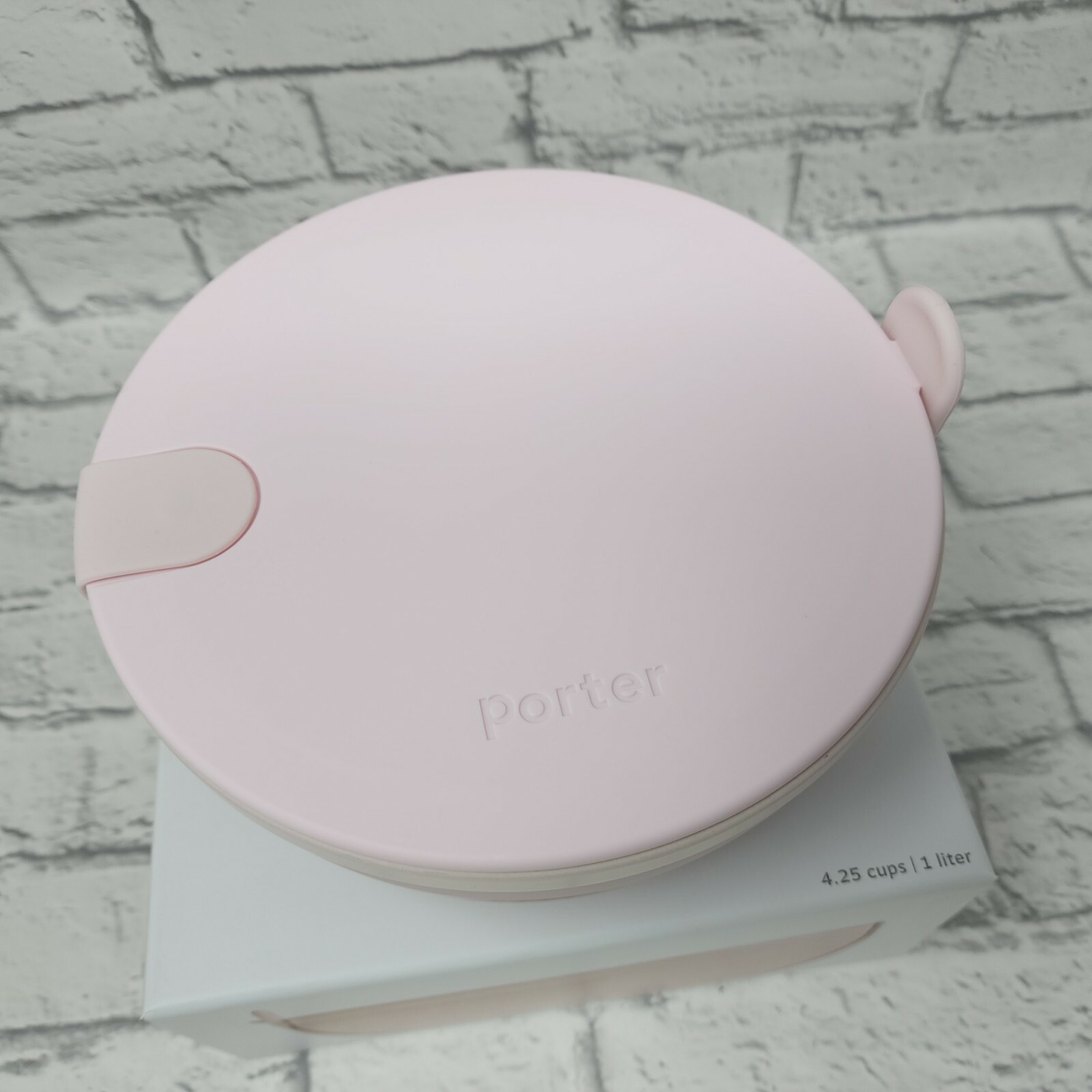 W&P Porter Ceramic Bowl Lunch Container w/ Protective Non-slip Exterior, Blush