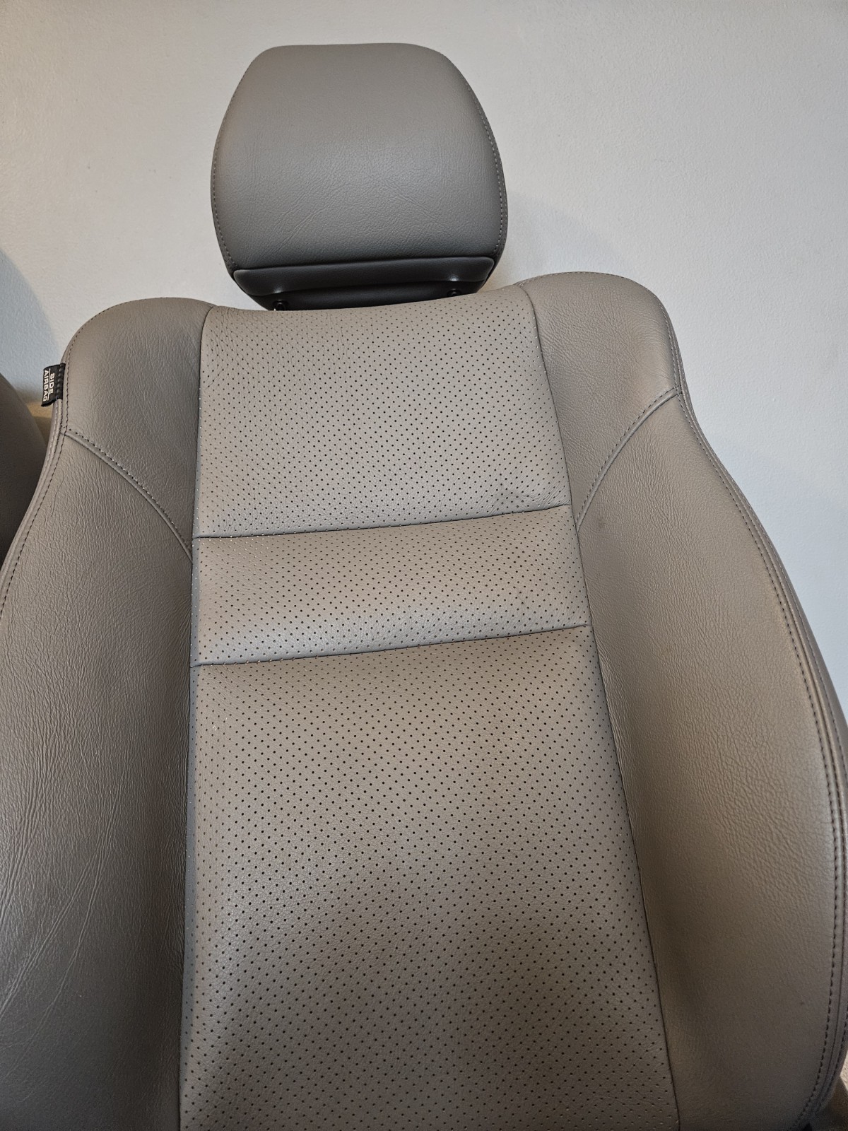 2004 2008 ACURA TSX OEM Gray Front LEATHER Seats Pair Left & Right w/ SRS