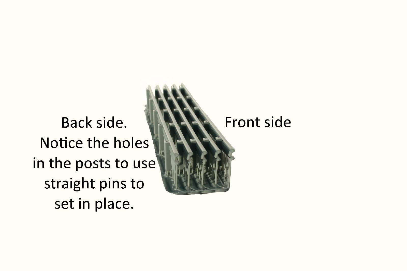 O Scale Road Guardrail 35 inches, Easy to Install (New Longer design)