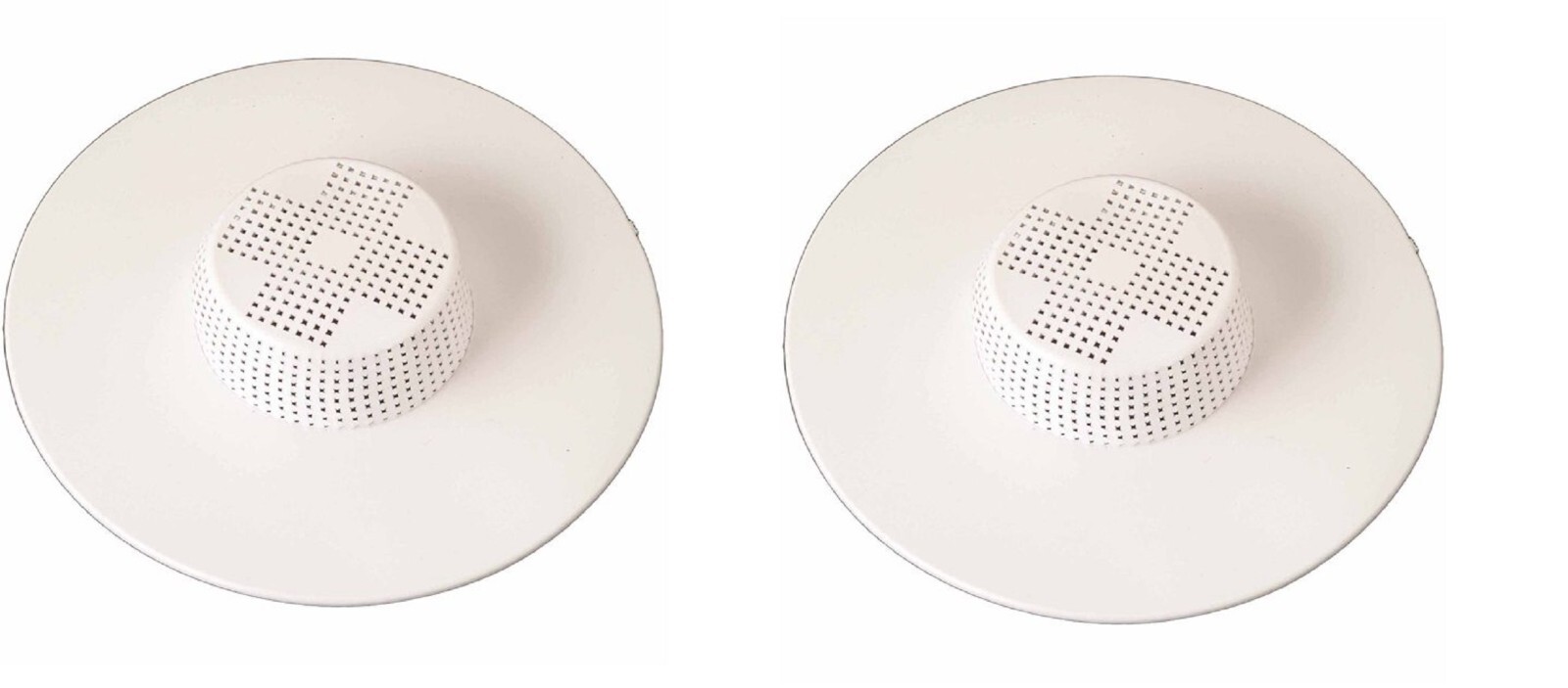 2-Pack Hair Catcher Drain Protector 5" Fits Most Tubs & Baths Prevents Clogs New