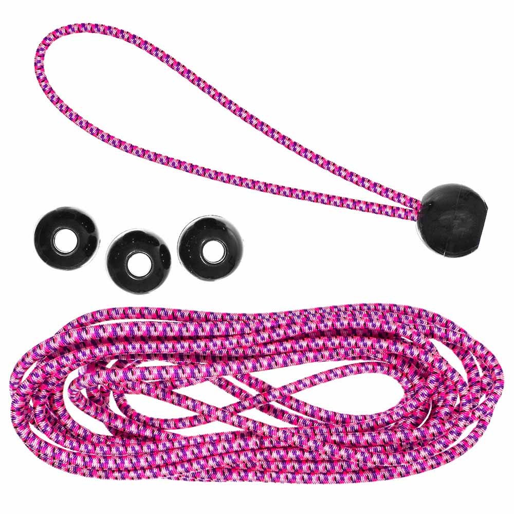 10 Ft 1/8-In Shock Cord with 5 Ball Bungee Cord Tie Down, Canopy Variety Color