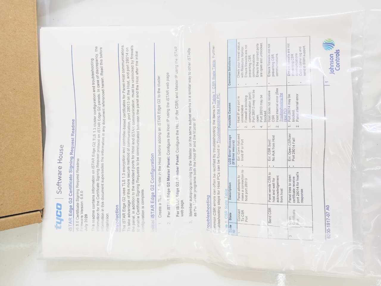 Software House / iSTAR Edge G2 door controller / GSTAR004-MBP / 651S2203027276