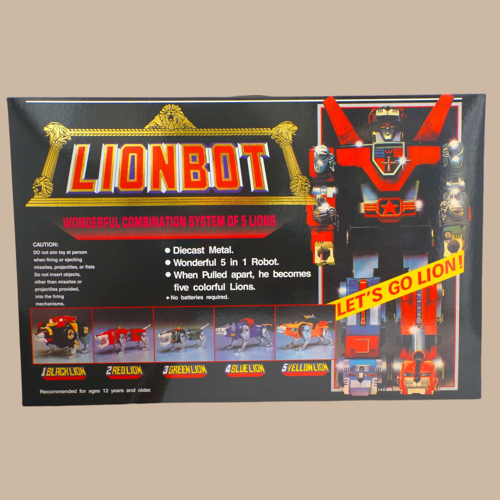 In US Lionbot 1980 Chogokin Die-cast Metal 5-in-1 Golion Robot Set Taiwan Ver