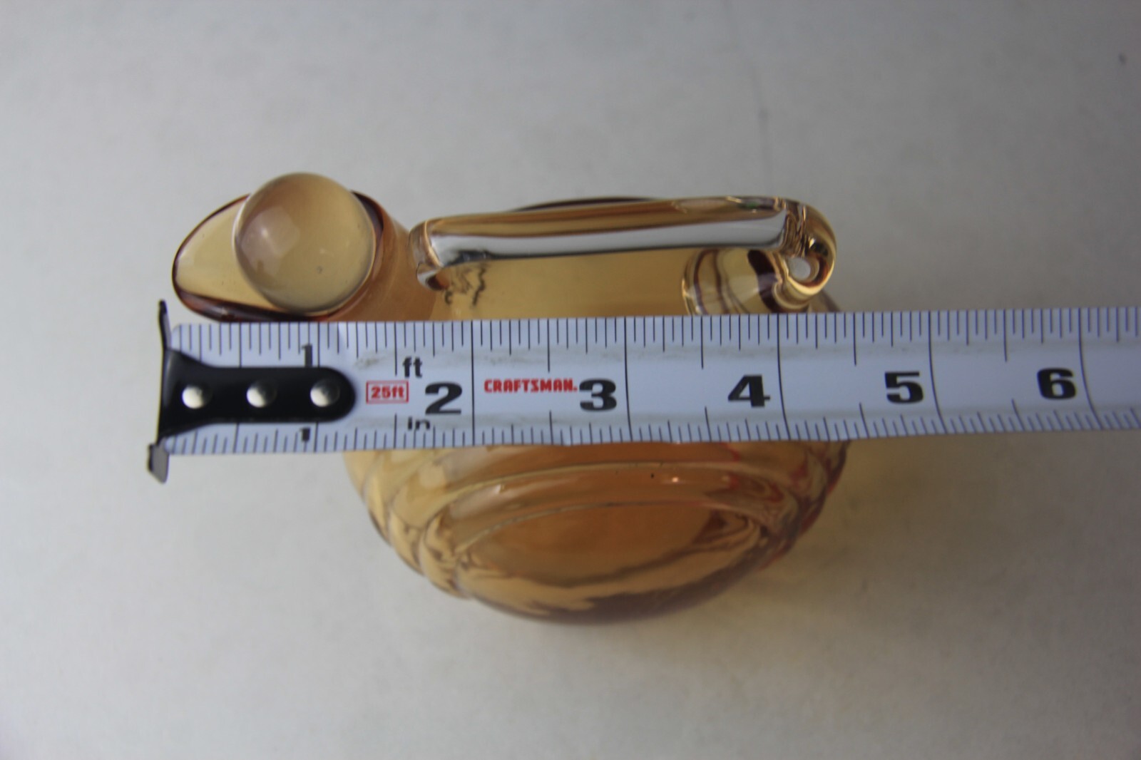 Scarce Cambridge Glass Amber Nautilus Decanter w/6 Small Cordials Tumblers