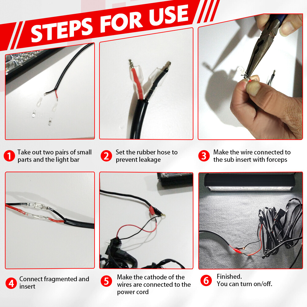 Slim Roof 50" + 7" LED Light Bar + 4" White Pods Wire Kit For Can-Am Maverick X3