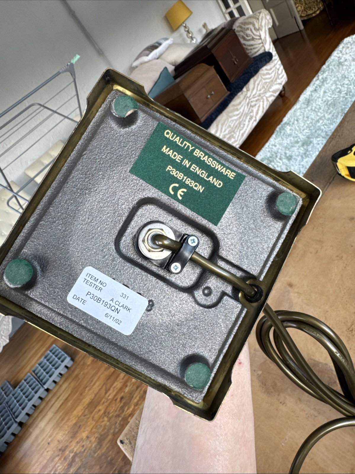 Vintage Brass Corinthian Column Table Lamp