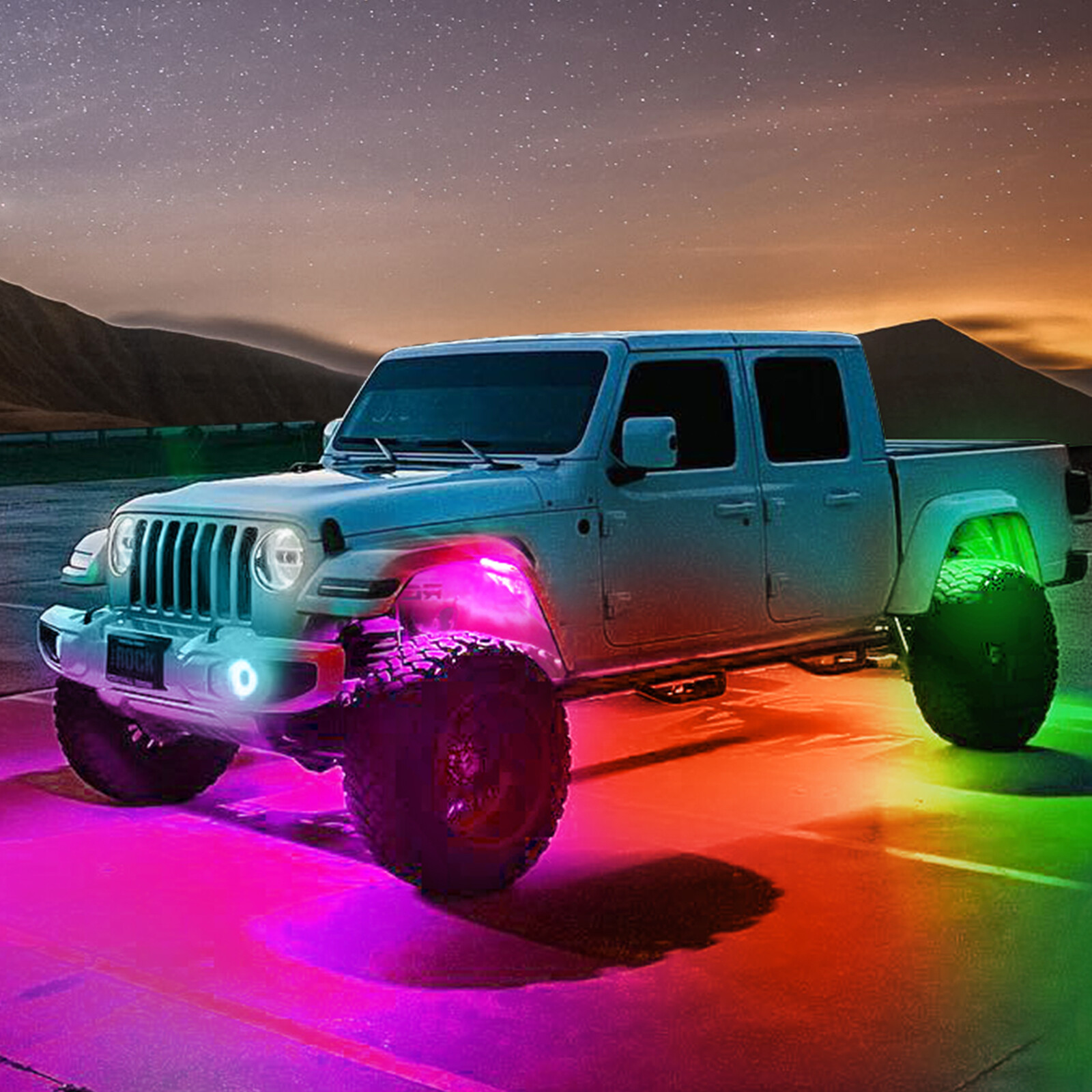 MICTUNING C2 Max RGB+IC LED Rock Lights, Upgrade 12 Pods Chasing Neon Lights Kit