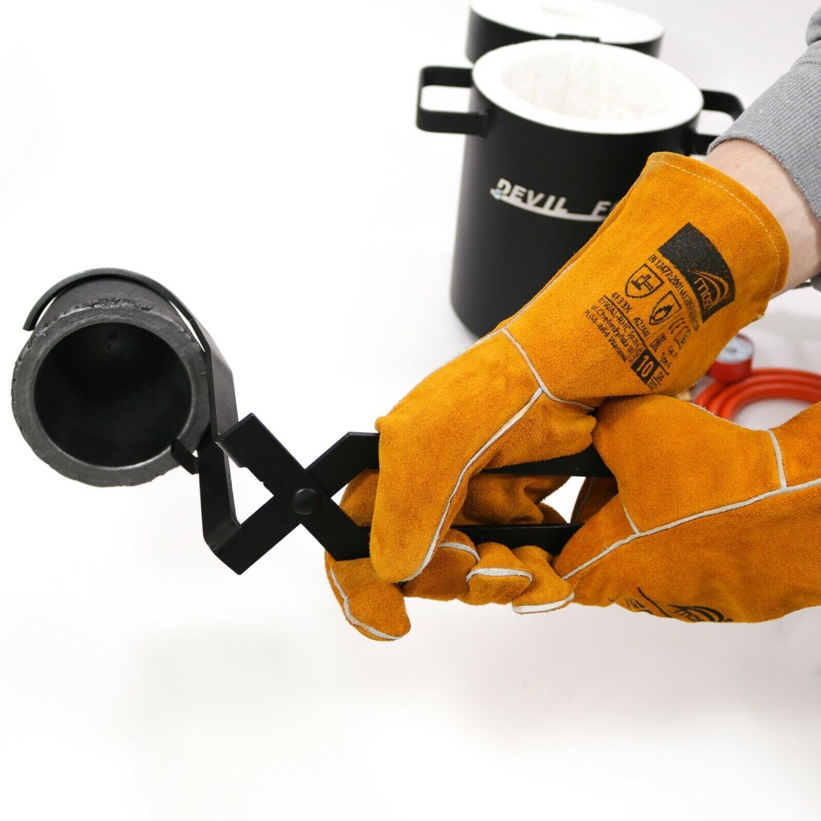 Gas Propane Furnace FB1Sb–4KG DEVIL-FORGE Foundry Kiln +Tongs,Crucible USA (NEW)