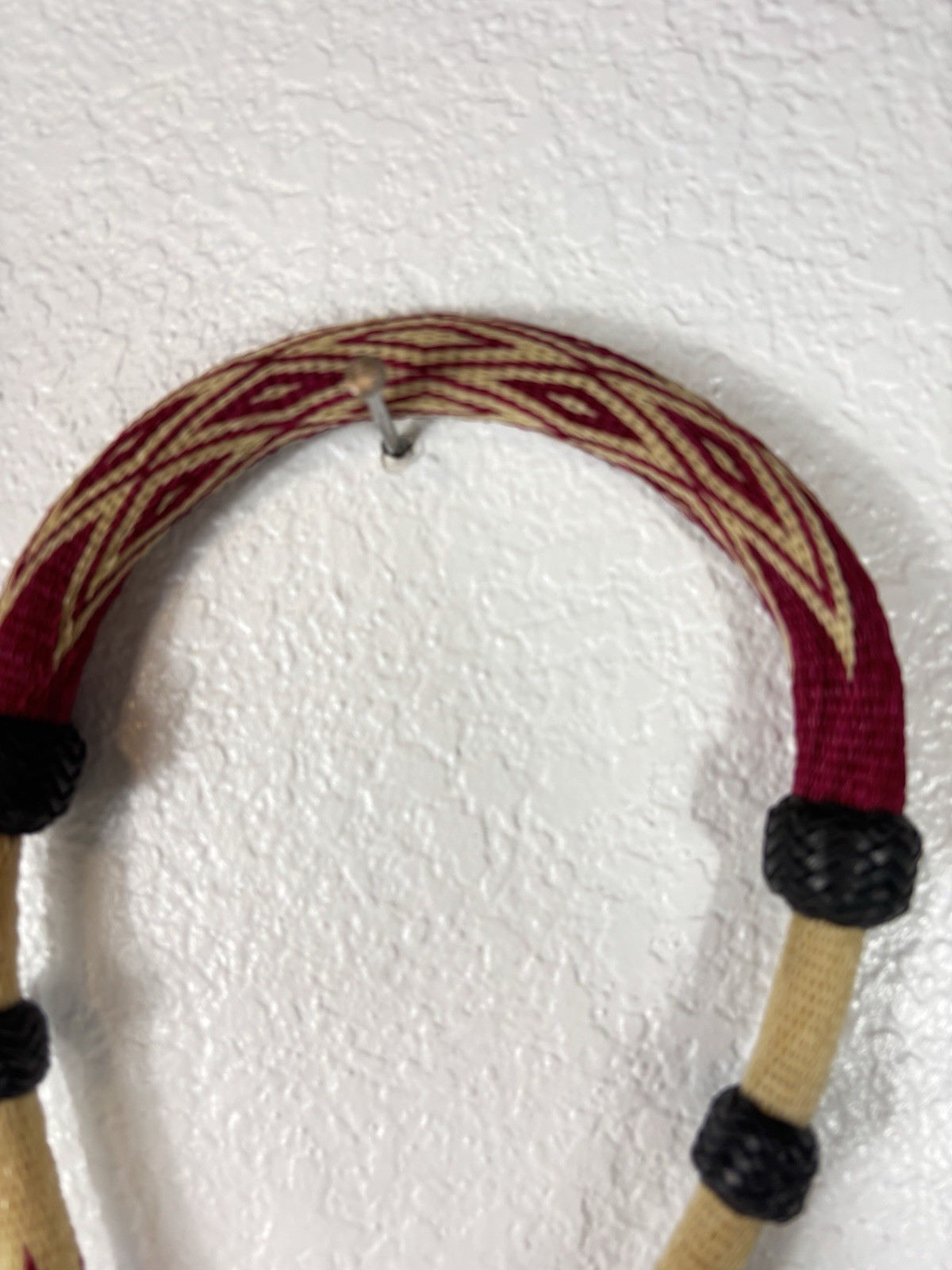 Hand Crafted Hitched Horsehair Bosal with Rawhide Core and Leather