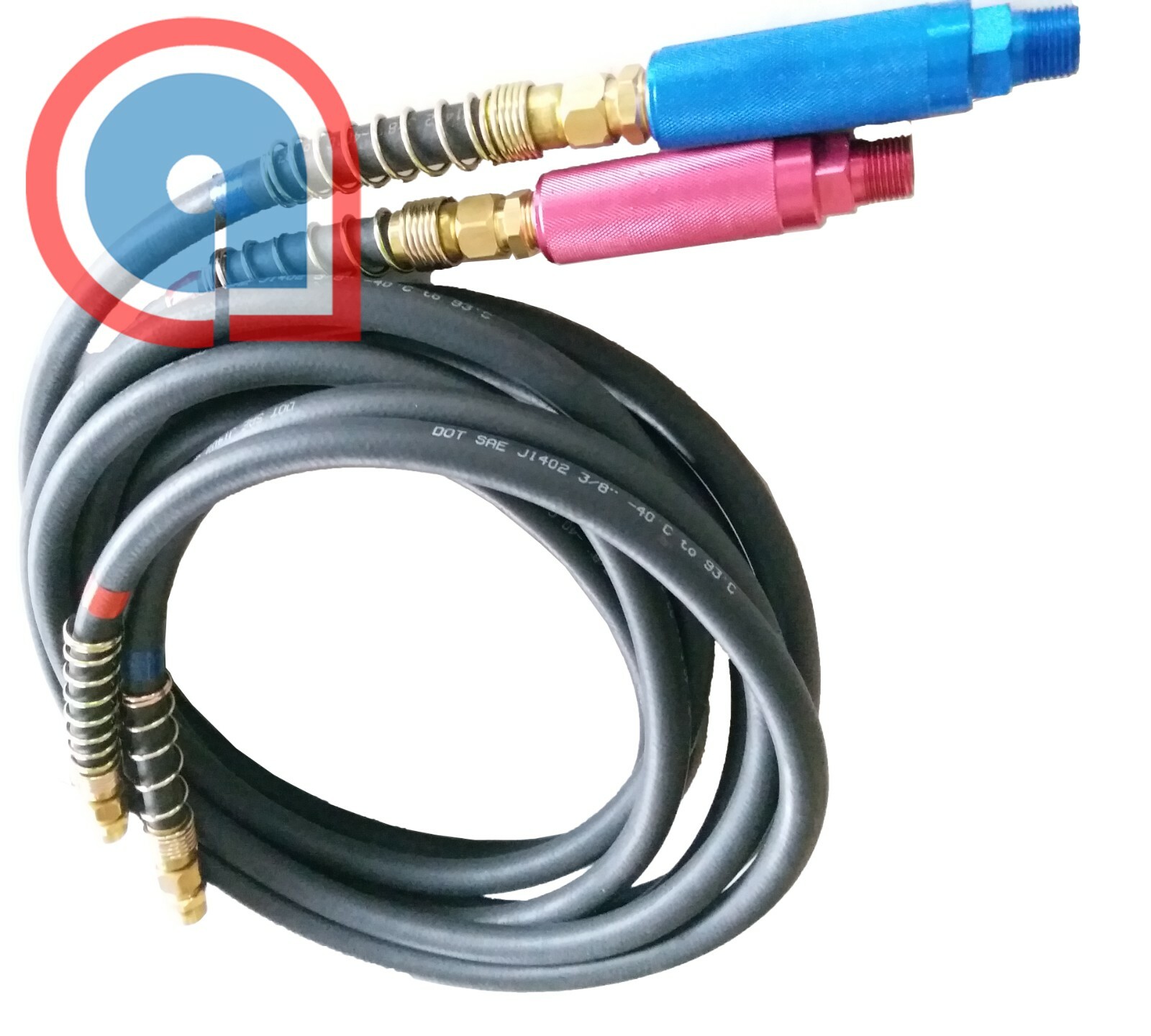 Rubber Air Line Set 15feet w/handles 1/2" Swivel ref:11-8112, 179.3009.15