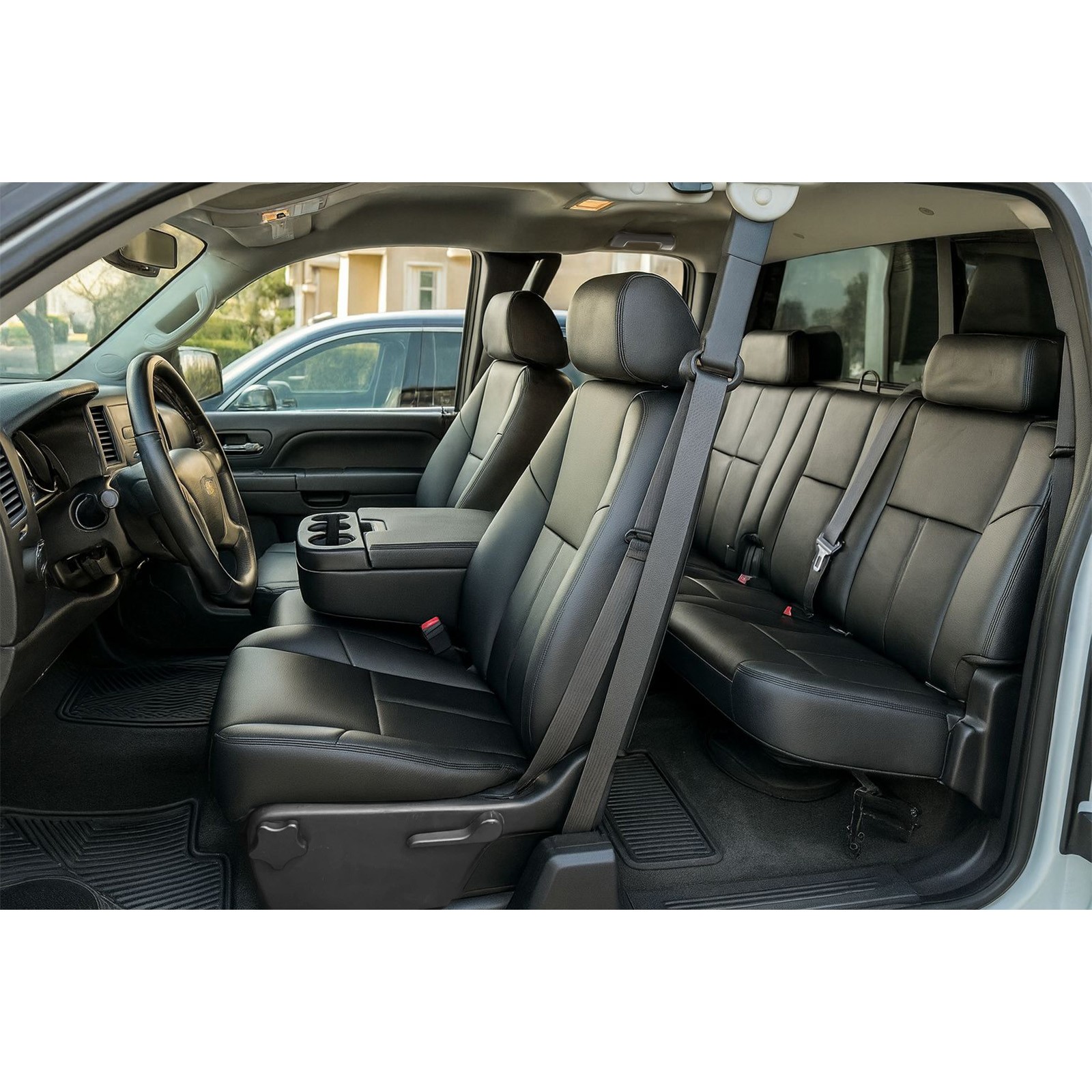 For Chevy Silverado 2007-2013 1500 2500 3500 Extended Cab Seat Covers Full Set