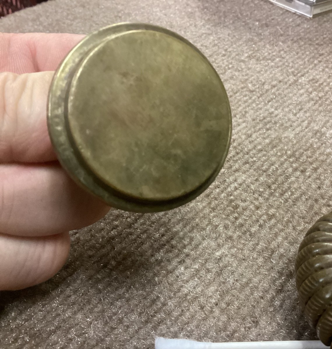 Vintage Bronze Incense Burner Container with Lid Thailand Intricate Design Small