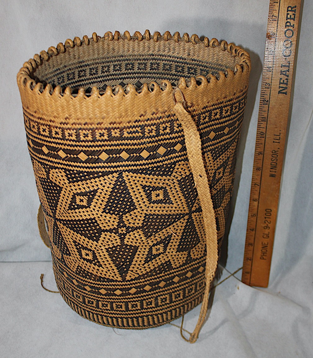 Lot of 6 Vintage Ajat Basket Penan People Borneo 20th Century Tribal