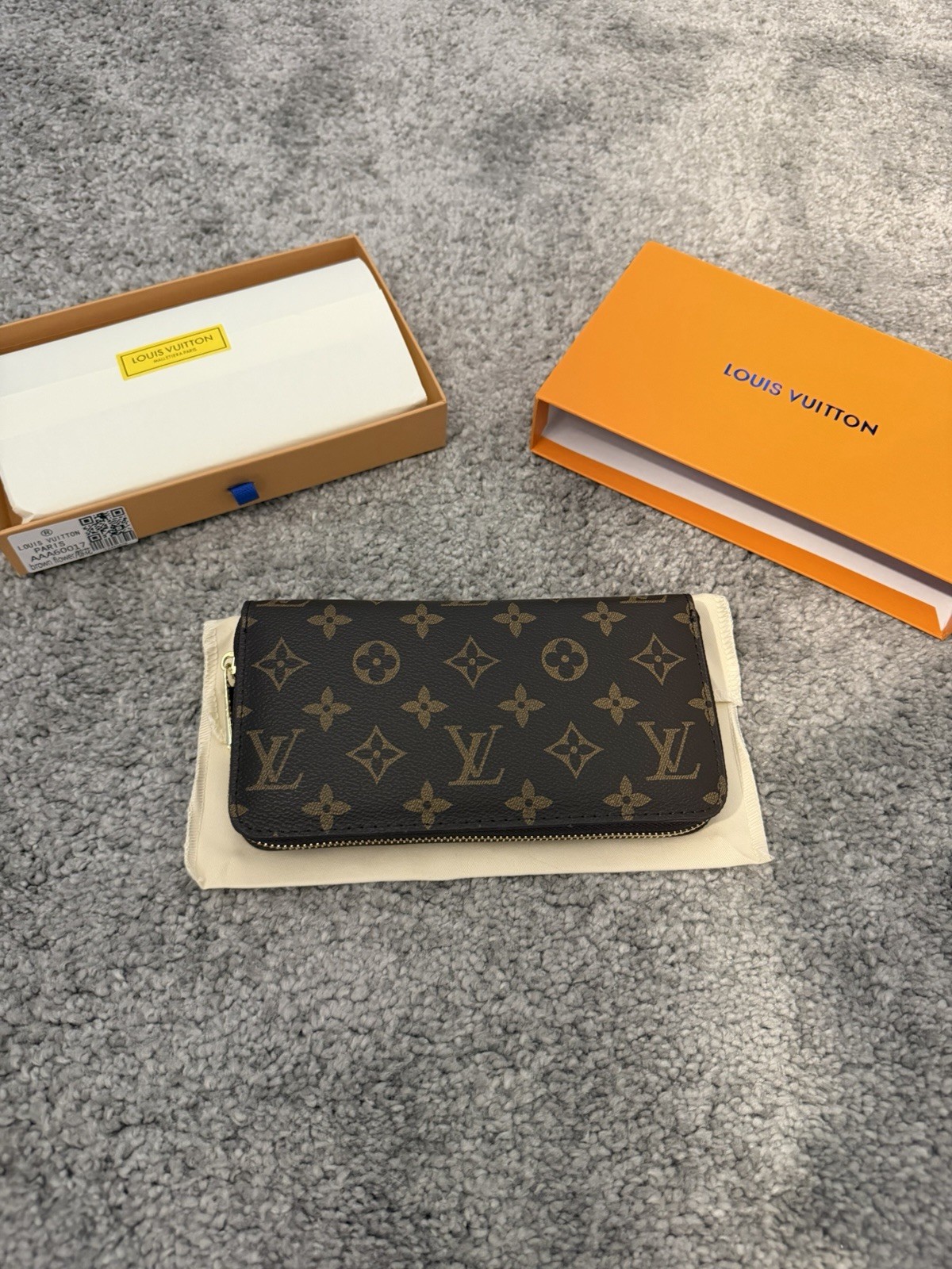 Louis Vuitton Monogram Zippy Zip Wallet Brown Long Wallet