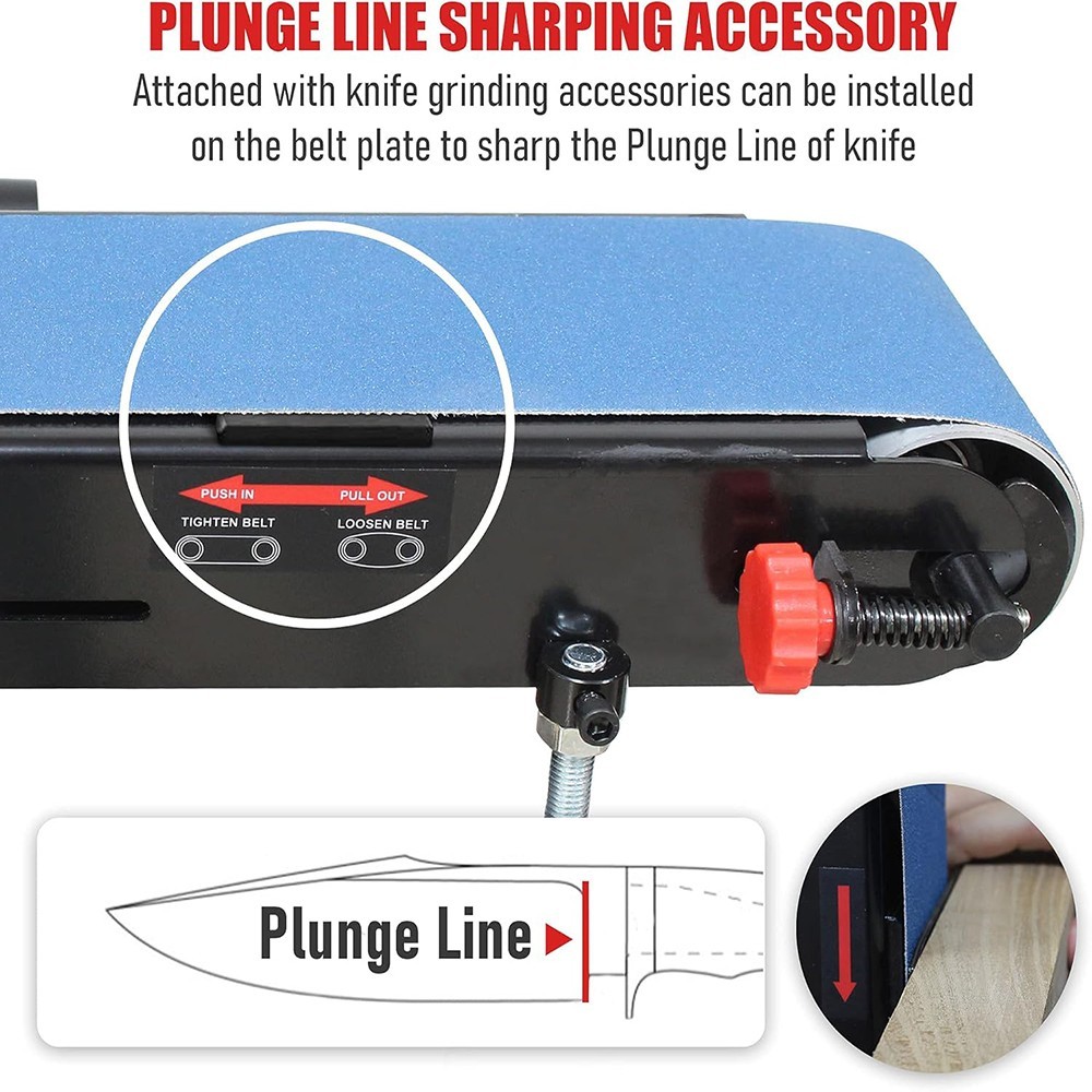 BUCKTOOL 1HP 4 x 36 in Bench Belt and 8 in Disc Sander Combo for Metalworking