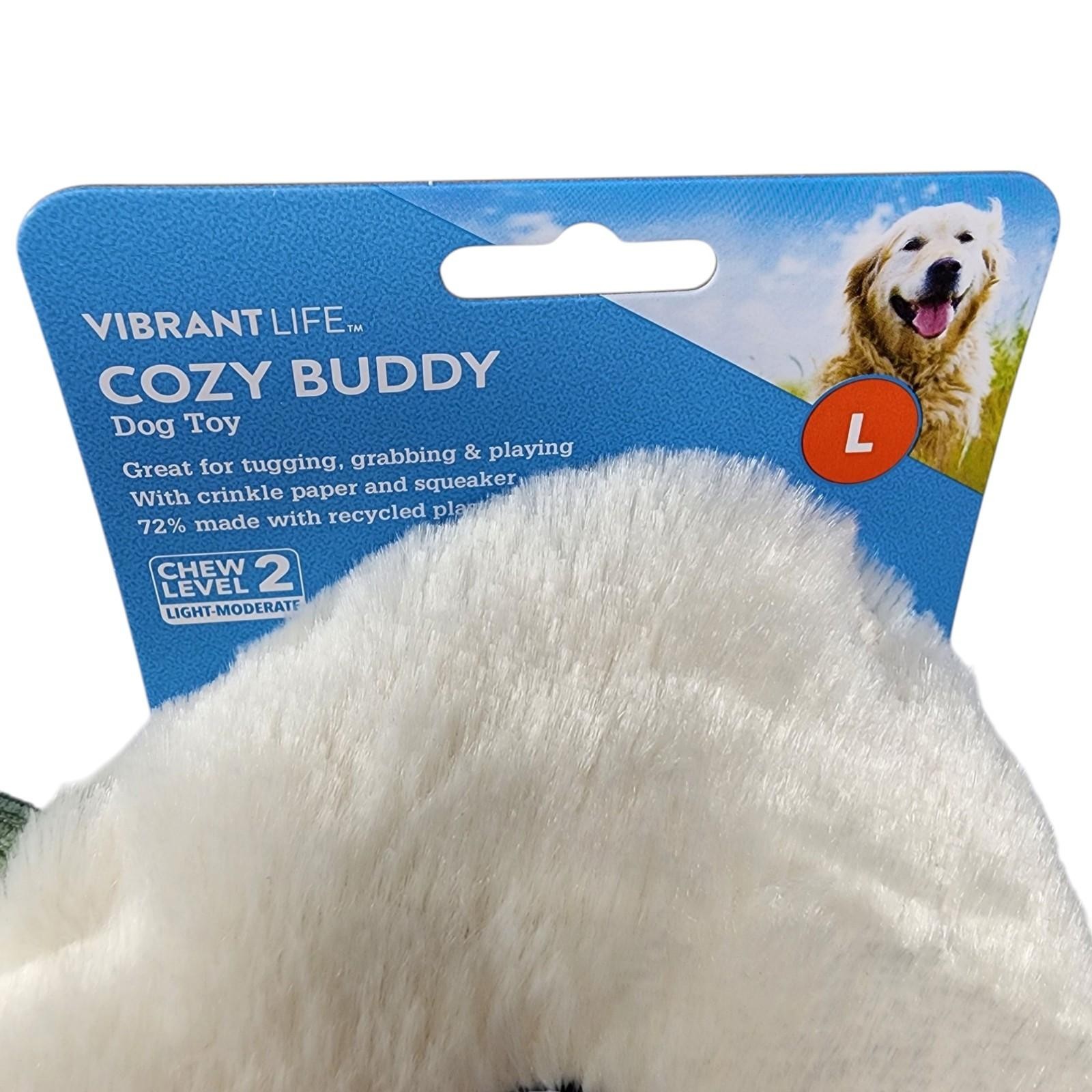 Vibrant Life Cozy Buddy Dog Chew Toy Goldfish 15 in. Large Squeaky Plush, 2 Pack