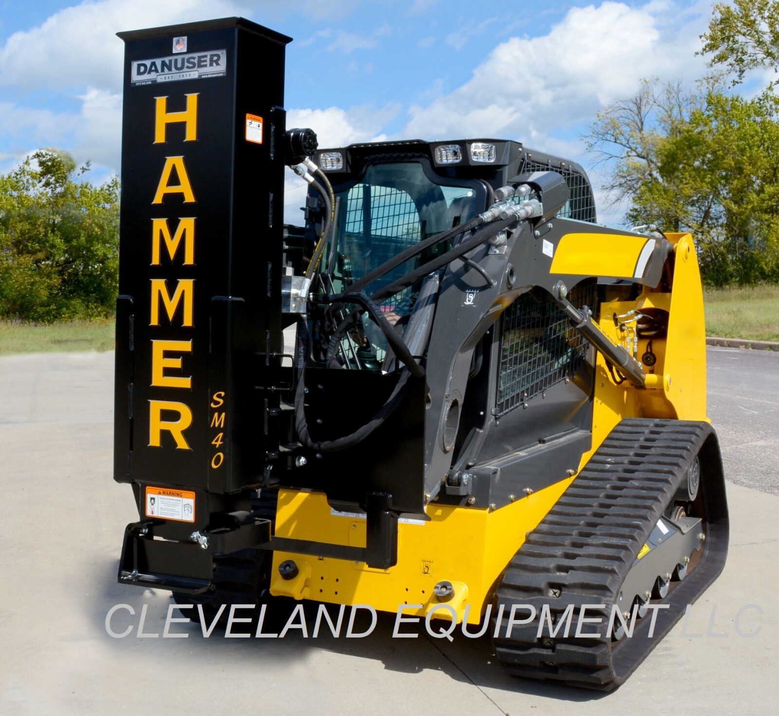NEW DANUSER SM40 HAMMER FENCE POST DRIVER ATTACHMENT Skid-Steer Loader Tractor