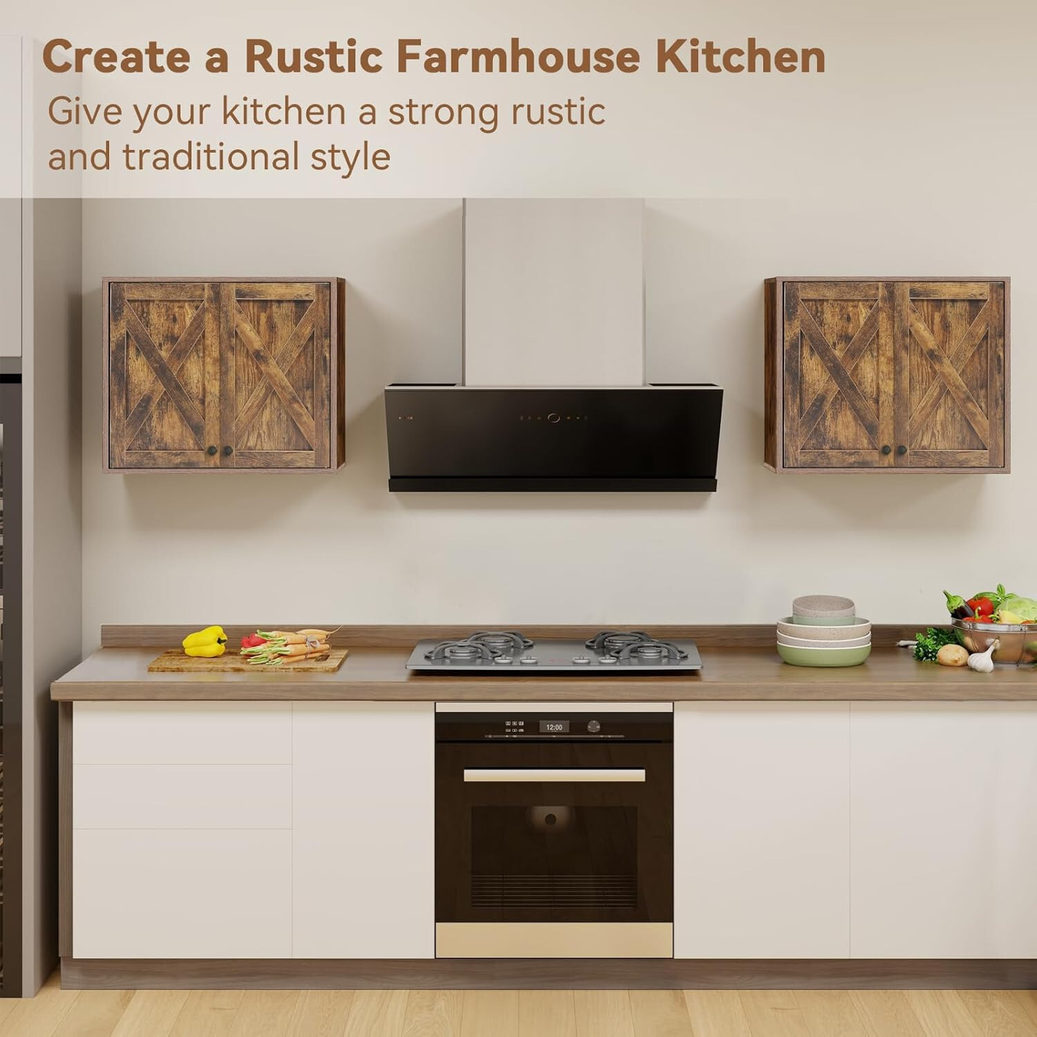 Wall Mounted Cabinet Set of 2 with Shelves | Kitchen & Laundry Storage Solution