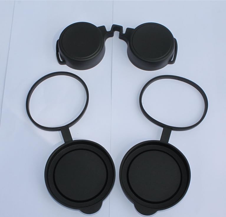 Universal Binocular Lens Covers - 10X42 Rubber Caps | Protective Objective & Eye