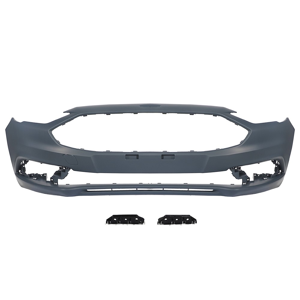 Front Bumper Cover Grille Assembly Kit Set For 2017 2018 Ford Fusion w/Fog Light