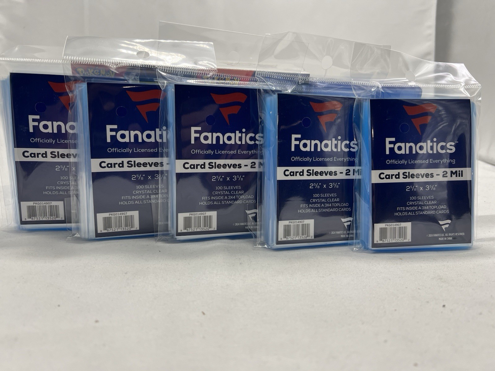 (5) Fanatics Soft Penny Card Sleeves 100ct Standard Size Cards Free Shipping!