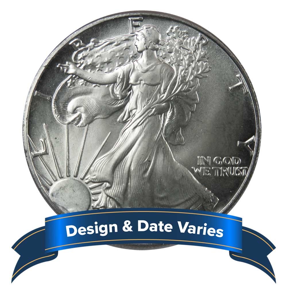 $1 American Silver Eagle 1 oz Random Year Impaired