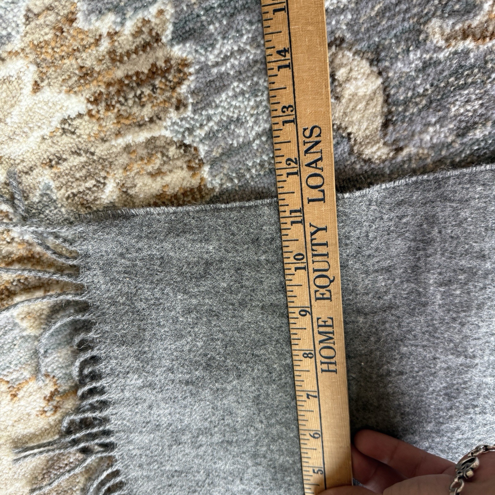 Vintage Lirard 100% Camel Hair Scarf Gray Made In Germany Minimal 50” Length 80s