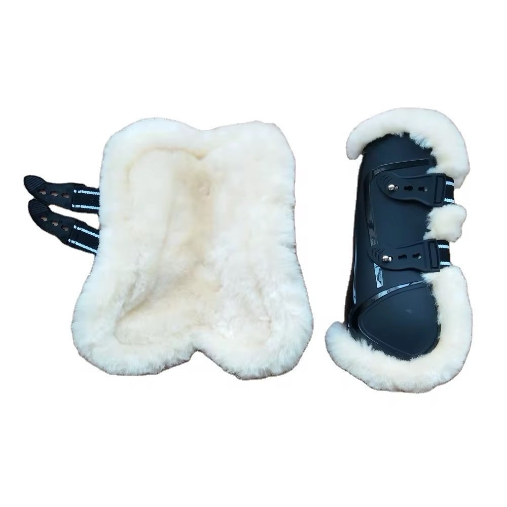 NEW Horse Tendón Boots with Full Australian Merino lambskin Set of 4