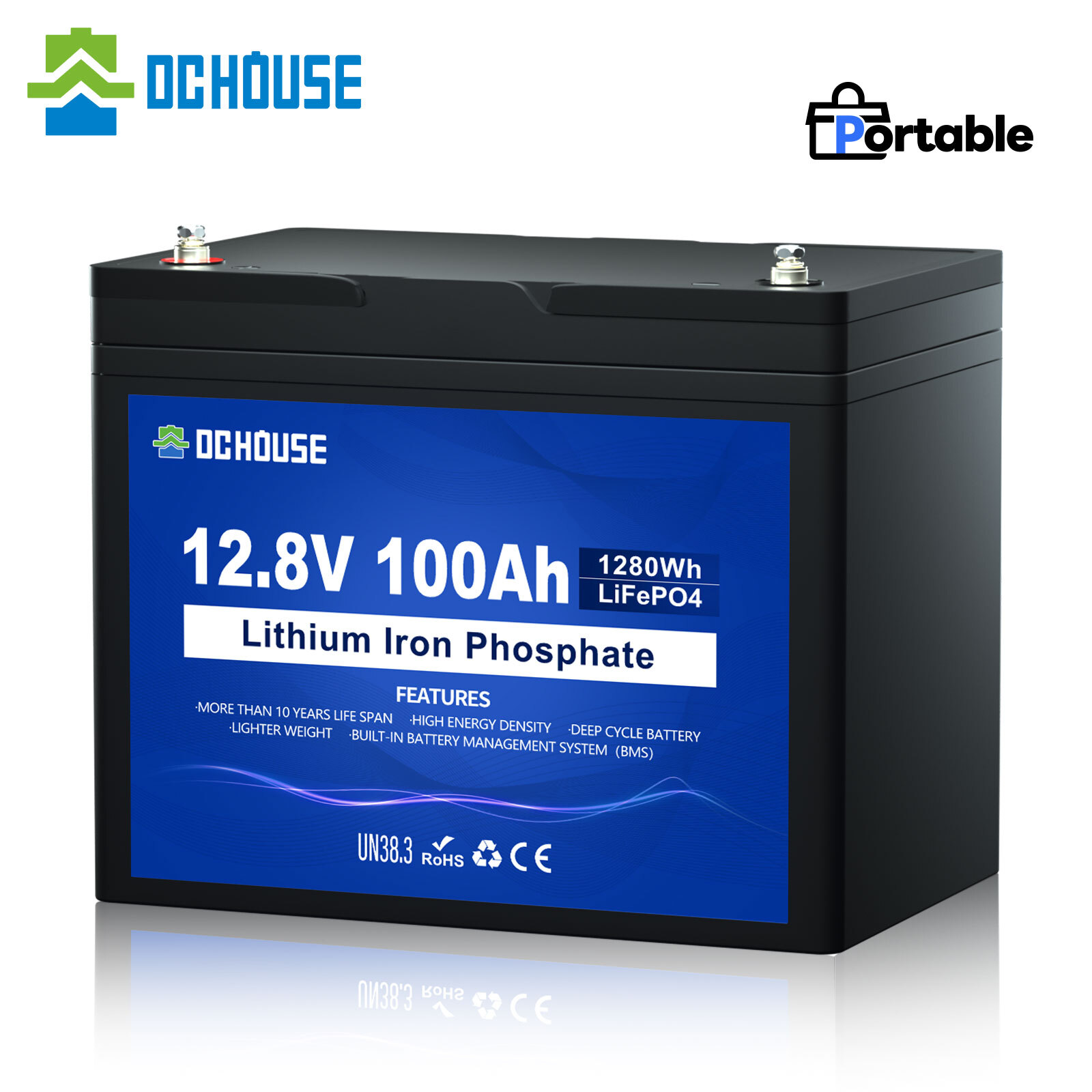 12V 100Ah Lithium Battery 4000+ Deep Cycle LiFePO4 BMS RV Solar Marine Off-Grid