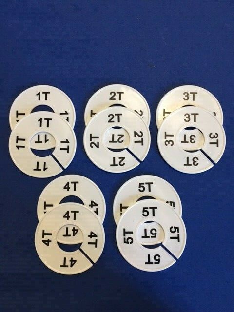 CLOTHING SIZE DIVIDERS 1T THRU 5T "2 each"