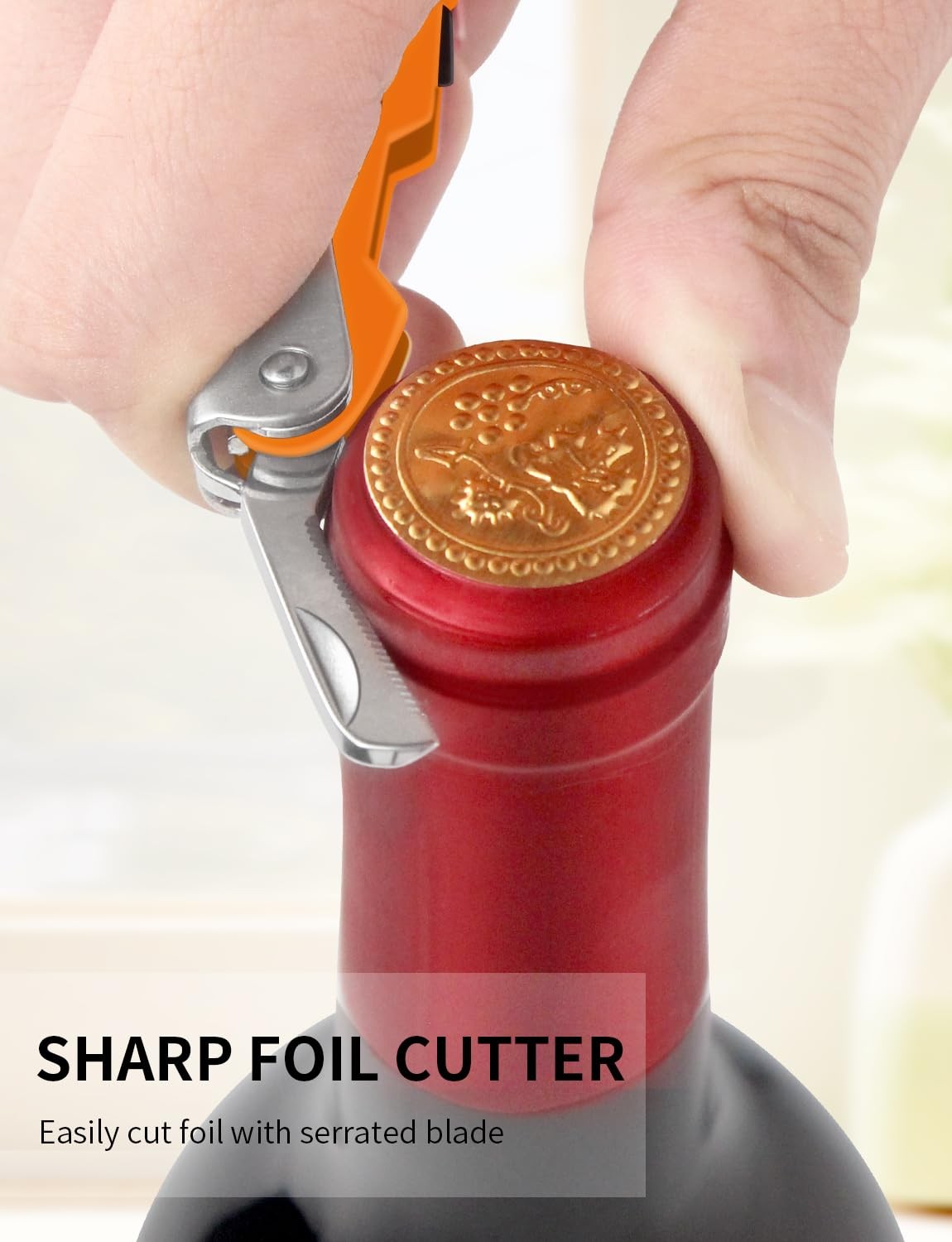 CORKAS Wine Key - Professional Handcrafted Heavy 4, Pink/Red/Orange/Black