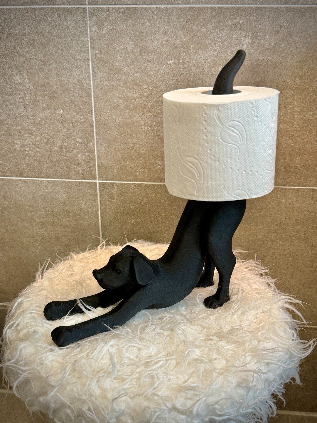 3D Printed Stretching Dog Toilet Paper Holder For Bathroom