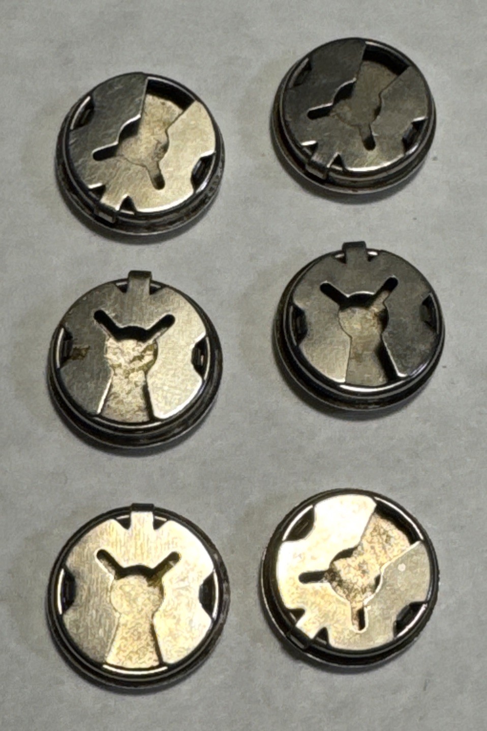 Concho Sterling Silver Button Covers Set Of 6 With Bear 3/4” Native American
