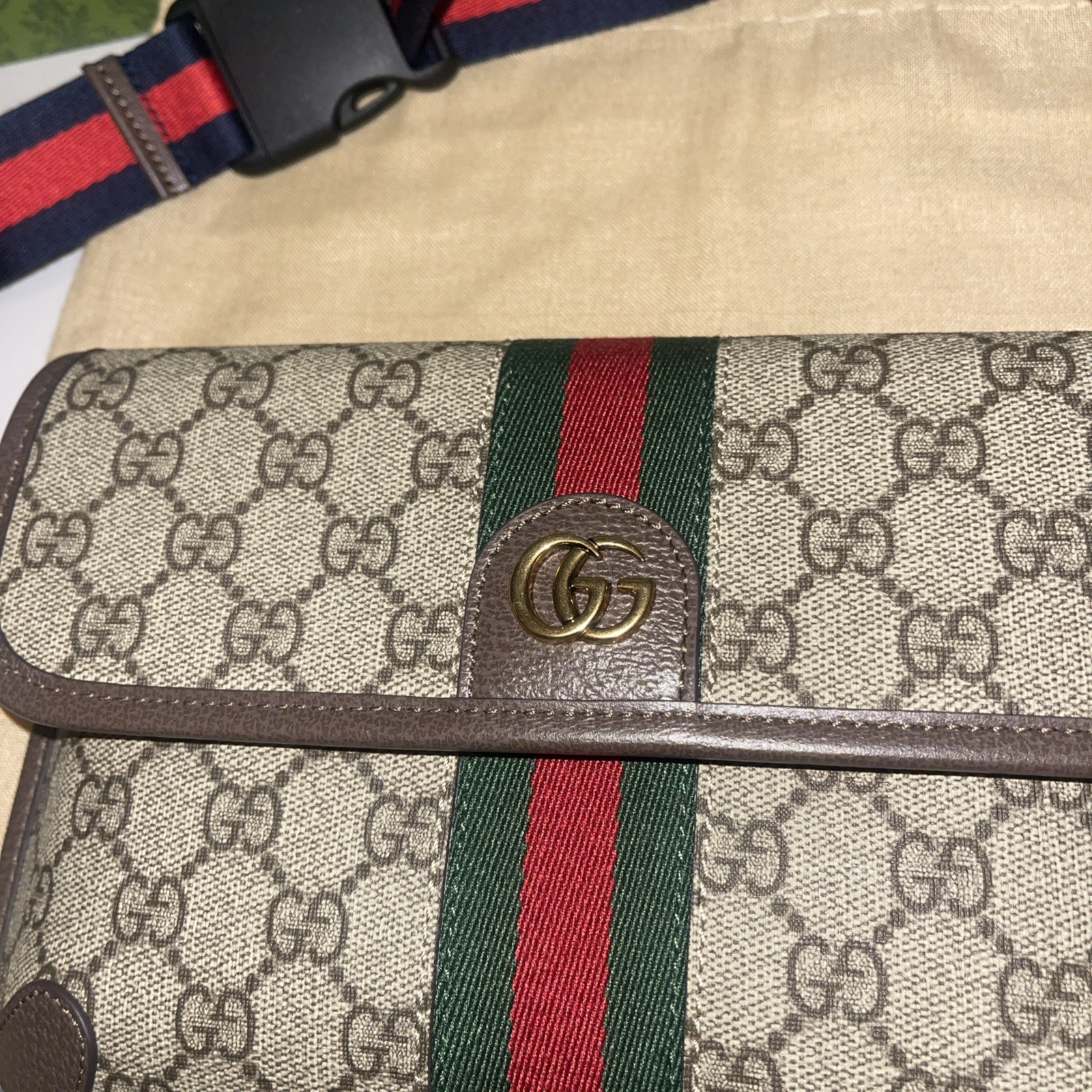 GUCCI GG SUPREME BELT BAG MATERIAL CANVAS