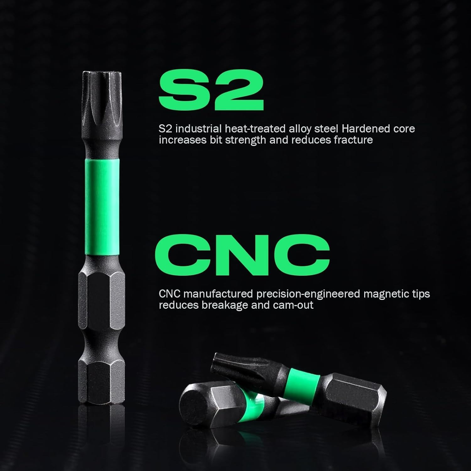 27PCS Impact Torx Bit Set (TT7-TT40), S2 Steel Security with Tamper Proof & Magn