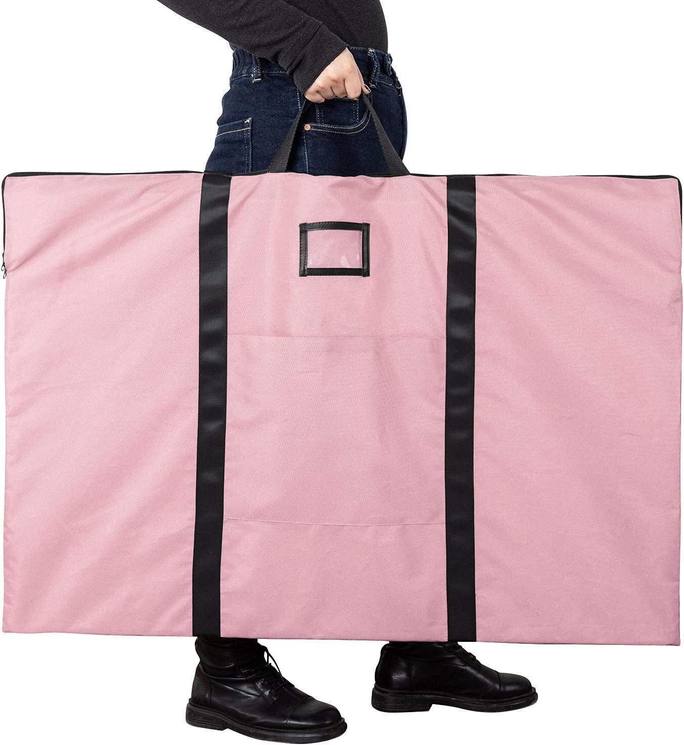 Large Size Art Portfolio Bag with Nylon Shoulder, 24 x 36 inches Light pink