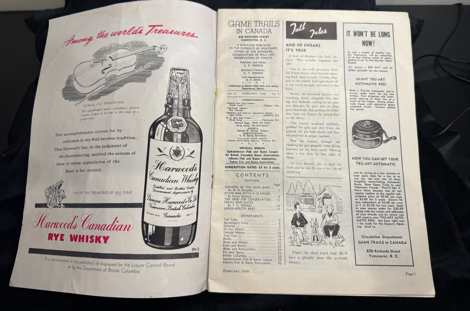 Western Canada's Game Trails 1948 Hunting Vintage Magazine Fish Outdoors BC #564