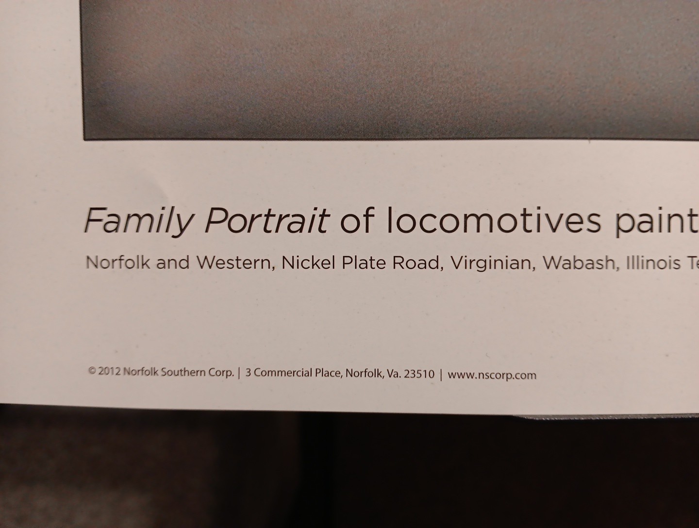 Norfolk Southern 30th Anniversary Spencer NC Train Locomotive Poster 17" By 36"