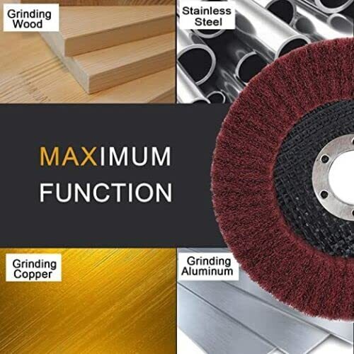 10x 4.5" Nylon Flap Wheels Polishing Buffing Pad Grinding Disc for Angle Grinder