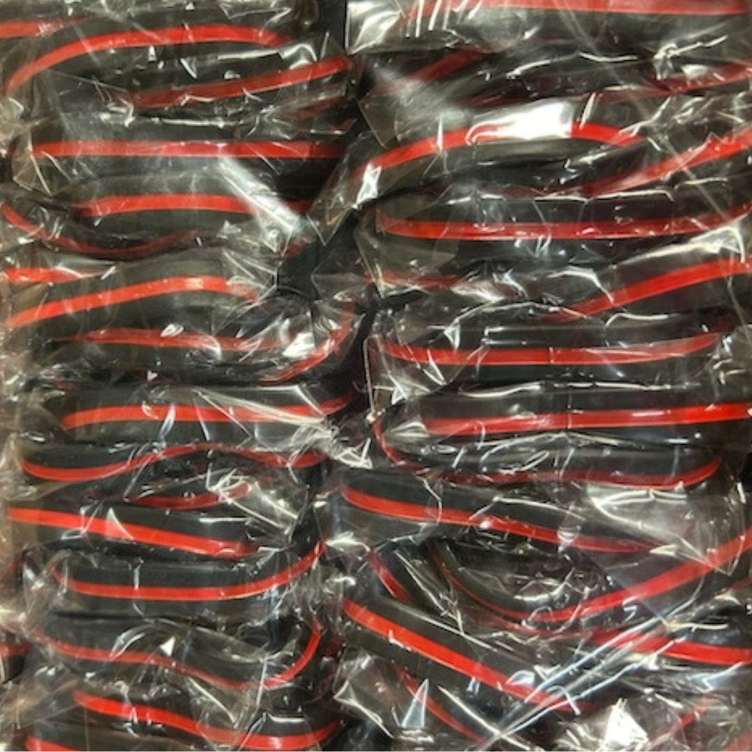 Thin Red Line Fundraising Silicone Wristbands 10 Pack