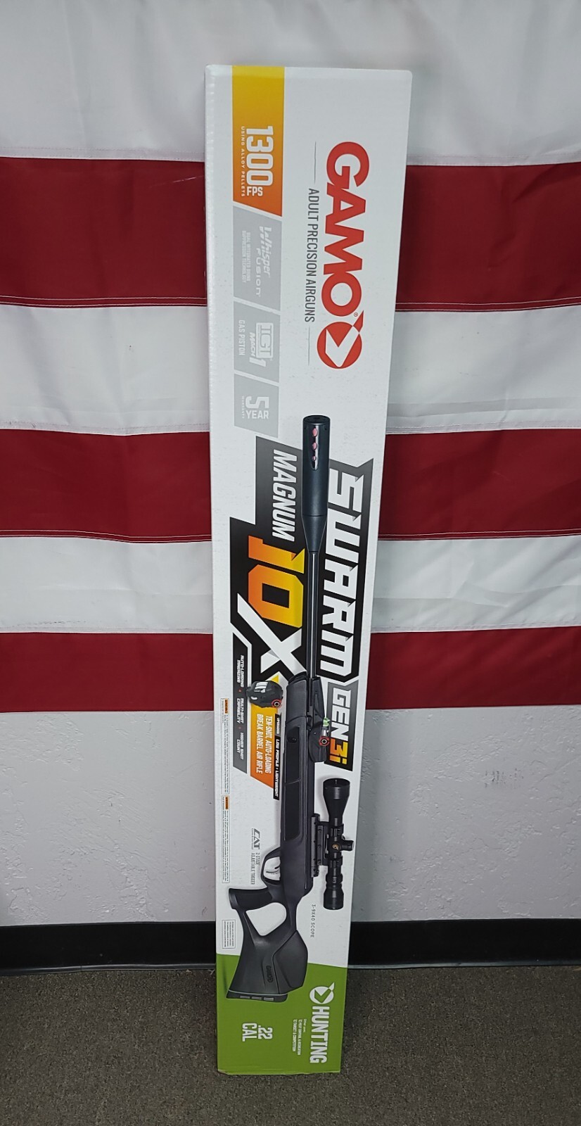 Gamo Swarm Magnum G3i Air Rifle w/3-9X40mm Scope, .22 Cal, 1300FPS- 611003865554